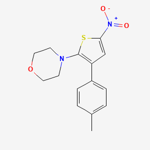 molecular formula C15H16N2O3S B14410504 4-[3-(4-Methylphenyl)-5-nitrothiophen-2-yl]morpholine CAS No. 86673-67-8