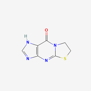 molecular formula C7H6N4OS B14410512 6,7-Dihydro[1,3]thiazolo[3,2-a]purin-9(1H)-one CAS No. 86870-56-6