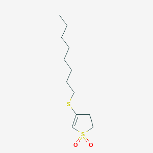 molecular formula C12H22O2S2 B14410518 4-(Octylsulfanyl)-2,3-dihydro-1H-1lambda~6~-thiophene-1,1-dione CAS No. 82813-57-8