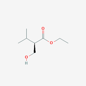 molecular formula C8H16O3 B14410537 ethyl (2R)-2-(hydroxymethyl)-3-methylbutanoate CAS No. 87884-39-7