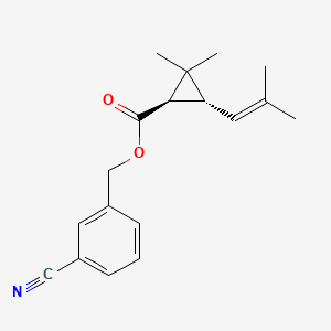 Cyclopropanecarboxylic acid, 2,2-dimethyl-3-(2-methyl-1-propenyl)-, (3-cyanophenyl)methyl ester, (1R,3R)-