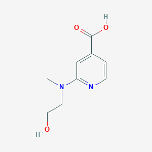 molecular formula C9H12N2O3 B1441056 2-[(2-Hydroxyethyl)(methyl)amino]isonicotinic acid CAS No. 1184491-38-0