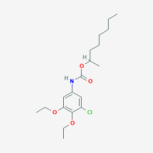 Octan-2-yl (3-chloro-4,5-diethoxyphenyl)carbamate