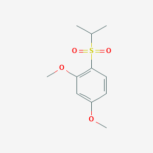 molecular formula C11H16O4S B14410615 2,4-Dimethoxy-1-(propane-2-sulfonyl)benzene CAS No. 85477-07-2