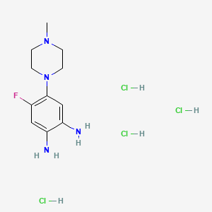 molecular formula C11H21Cl4FN4 B1441062 4-Fluoro-5-(4-methyl-piperazin-1-YL)-benzene-1,2-diamine tetrahydrochloride CAS No. 1220039-97-3
