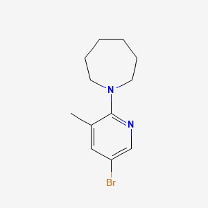 molecular formula C12H17BrN2 B1441063 1-(5-Bromo-3-methyl-2-pyridinyl)azepane CAS No. 1220017-05-9