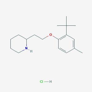 molecular formula C18H30ClNO B1441064 2-{2-[2-(Tert-butyl)-4-methylphenoxy]-ethyl}piperidine hydrochloride CAS No. 1219956-97-4