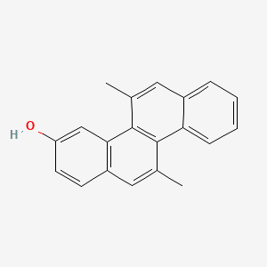 molecular formula C20H16O B14410648 5,11-Dimethylchrysen-3-ol CAS No. 84249-62-7