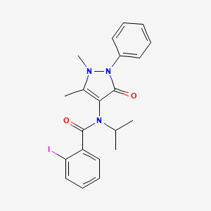 N-(1,5-dimethyl-3-oxo-2-phenylpyrazol-4-yl)-2-iodo-N-propan-2-ylbenzamide