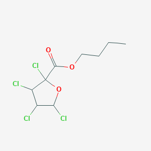 molecular formula C9H12Cl4O3 B14410681 Butyl 2,3,4,5-tetrachlorooxolane-2-carboxylate CAS No. 80944-98-5