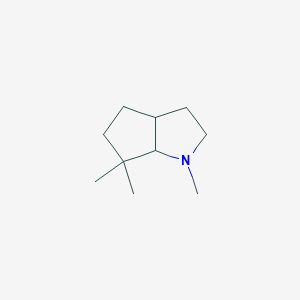 molecular formula C10H19N B14410683 1,6,6-Trimethyloctahydrocyclopenta[b]pyrrole CAS No. 87390-47-4