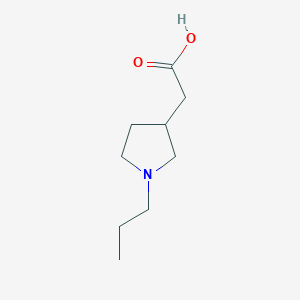 molecular formula C9H17NO2 B1441077 2-(1-丙基-3-吡咯烷基)乙酸 CAS No. 1220036-09-8