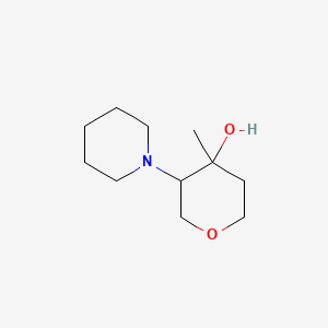 2H-Pyran-4-ol, tetrahydro-4-methyl-3-(1-piperidinyl)-