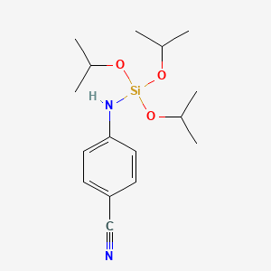 4-({Tris[(propan-2-yl)oxy]silyl}amino)benzonitrile