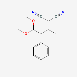 (4,4-Dimethoxy-3-phenylbutan-2-ylidene)propanedinitrile