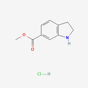 molecular formula C10H12ClNO2 B1441094 Methyl indoline-6-carboxylate hydrochloride CAS No. 1187928-05-7