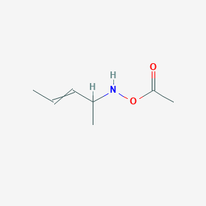 1-{[(Pent-3-en-2-yl)amino]oxy}ethan-1-one