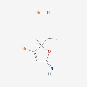 molecular formula C7H11Br2NO B14411029 4-Bromo-5-ethyl-5-methylfuran-2-imine;hydrobromide CAS No. 83728-44-3