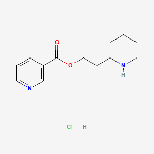 2-(2-Piperidinyl)ethyl nicotinate hydrochloride