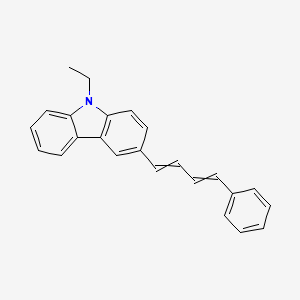 molecular formula C24H21N B14411060 9-Ethyl-3-(4-phenylbuta-1,3-dien-1-YL)-9H-carbazole CAS No. 86230-12-8