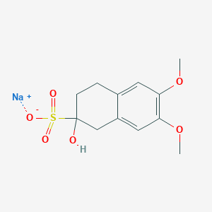 molecular formula C12H15NaO6S B1441113 Sodium 2-hydroxy-6,7-dimethoxy-1,2,3,4-tetrahydro-naphthalene-2-sulfonate CAS No. 102226-50-6