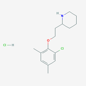 molecular formula C15H23Cl2NO B1441115 2-[2-(2-氯-4,6-二甲基苯氧基)乙基]-哌啶盐酸盐 CAS No. 1219949-01-5