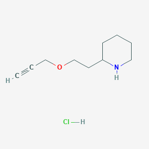 molecular formula C10H18ClNO B1441116 2-[2-(2-Propynyloxy)ethyl]piperidine hydrochloride CAS No. 1219980-65-0