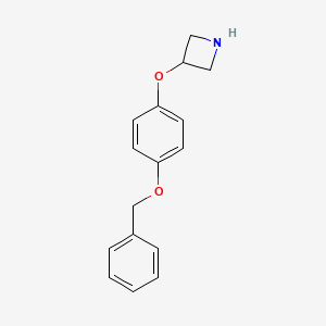 molecular formula C16H17NO2 B1441124 3-[4-(Benzyloxy)phenoxy]azetidine CAS No. 1219977-14-6