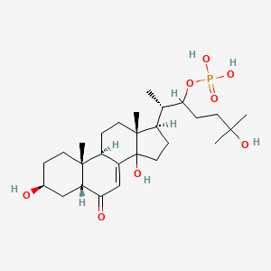 Cholest-7-en-6-one, 3,14,25-trihydroxy-22-(phosphonooxy)-, (3beta,5beta,22R)-