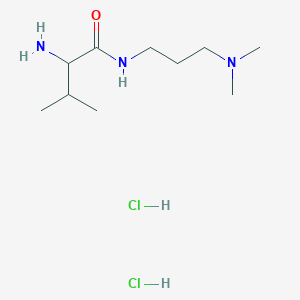 molecular formula C10H25Cl2N3O B1441133 2-Amino-N-[3-(dimethylamino)propyl]-3-methylbutanamide dihydrochloride CAS No. 1236263-48-1