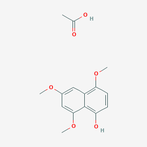 molecular formula C15H18O6 B14411336 Acetic acid;4,6,8-trimethoxynaphthalen-1-ol CAS No. 83662-37-7