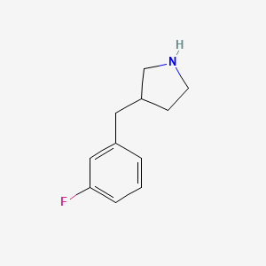 molecular formula C11H14FN B1441135 3-[(3-Fluorophenyl)methyl]pyrrolidine CAS No. 1000198-80-0