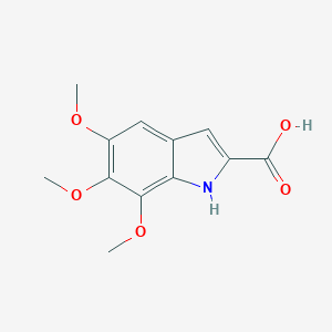 molecular formula C12H13NO5 B144114 5,6,7-三甲氧基-1H-吲哚-2-羧酸 CAS No. 128781-07-7