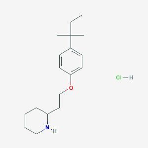 molecular formula C18H30ClNO B1441152 2-{2-[4-(tert-Pentyl)phenoxy]ethyl}piperidine hydrochloride CAS No. 1220037-71-7
