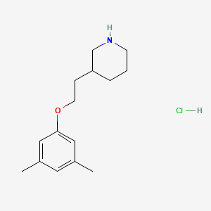 molecular formula C15H24ClNO B1441161 3-[2-(3,5-Dimethylphenoxy)ethyl]piperidin-hydrochlorid CAS No. 1219980-90-1