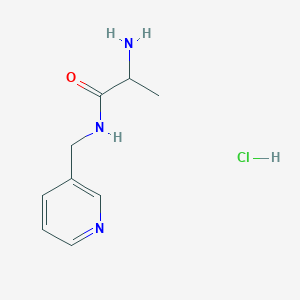molecular formula C9H14ClN3O B1441162 2-Amino-N-(3-pyridinylmethyl)propanamide hydrochloride CAS No. 1236261-24-7