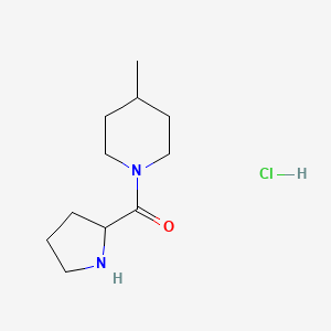 molecular formula C11H21ClN2O B1441163 盐酸(4-甲基-1-哌啶基)(2-吡咯烷基)甲酮 CAS No. 1236267-61-0