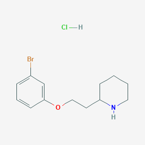 molecular formula C13H19BrClNO B1441164 2-[2-(3-Bromophenoxy)ethyl]piperidine hydrochloride CAS No. 1219967-77-7