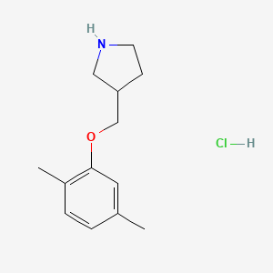 molecular formula C13H20ClNO B1441167 3-[(2,5-Dimethylphenoxy)methyl]pyrrolidine hydrochloride CAS No. 1219982-38-3