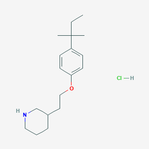molecular formula C18H30ClNO B1441175 3-{2-[4-(叔戊基)苯氧基]乙基}哌啶盐酸盐 CAS No. 1220032-17-6