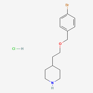 molecular formula C14H21BrClNO B1441176 4-{2-[(4-Bromobenzyl)oxy]ethyl}piperidine hydrochloride CAS No. 1220016-47-6