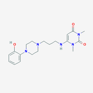 molecular formula C19H27N5O3 B144119 6-[3-[4-(2-羟基苯基)哌嗪基]丙基氨基]-1,3-二甲基尿嘧啶 CAS No. 91453-03-1