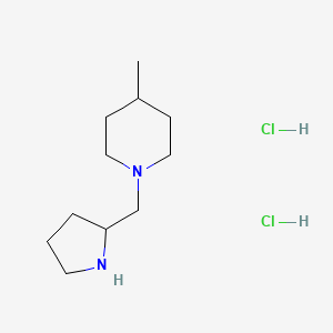 molecular formula C11H24Cl2N2 B1441190 4-Methyl-1-(2-pyrrolidinylmethyl)piperidine dihydrochloride CAS No. 1220027-22-4