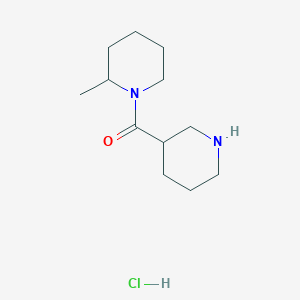 molecular formula C12H23ClN2O B1441193 (2-甲基-1-哌啶基)(3-哌啶基)甲酮盐酸盐 CAS No. 1220033-59-9
