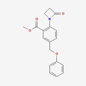 molecular formula C18H17NO4 B14411946 Methyl 2-(2-oxoazetidin-1-yl)-5-(phenoxymethyl)benzoate CAS No. 81461-98-5