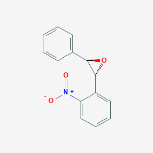 molecular formula C14H11NO3 B14411948 Oxirane, 2-(2-nitrophenyl)-3-phenyl-, (2R,3R)- CAS No. 83915-70-2