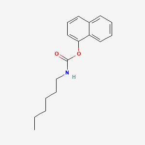 molecular formula C17H21NO2 B14412014 Carbamic acid, hexyl-, 1-naphthalenyl ester CAS No. 85966-62-7