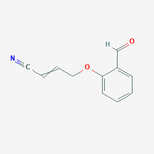 molecular formula C11H9NO2 B14412029 4-(2-Formylphenoxy)but-2-enenitrile CAS No. 83611-33-0