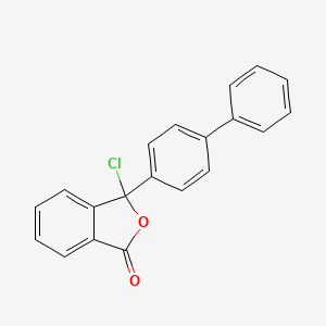 molecular formula C20H13ClO2 B14412030 3-([1,1'-Biphenyl]-4-yl)-3-chloro-2-benzofuran-1(3H)-one CAS No. 80975-11-7