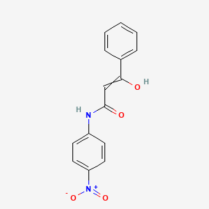 molecular formula C15H12N2O4 B14412046 3-Hydroxy-N-(4-nitrophenyl)-3-phenylprop-2-enamide CAS No. 81460-79-9